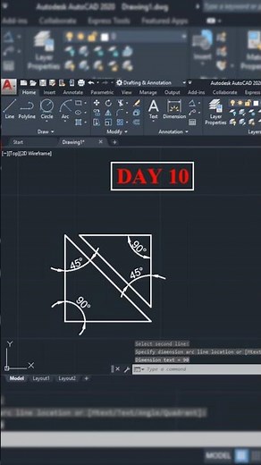AutoCAD Practice Day 10 Simple 2D Drawing for Beginners @techstudybtech