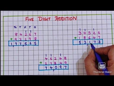 Five Digit Addition || Addition made easy|| Addition