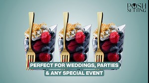 Posh Setting Mini Square Shooter Plastic Dessert Cups, 24 Count, 2 oz, Clear, for Tasting