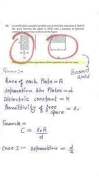 Capacitor with dielectric | Physics Class 12th #boards