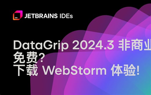 DataGrip非商业免费版来了? 马上下载WebStorm体验!