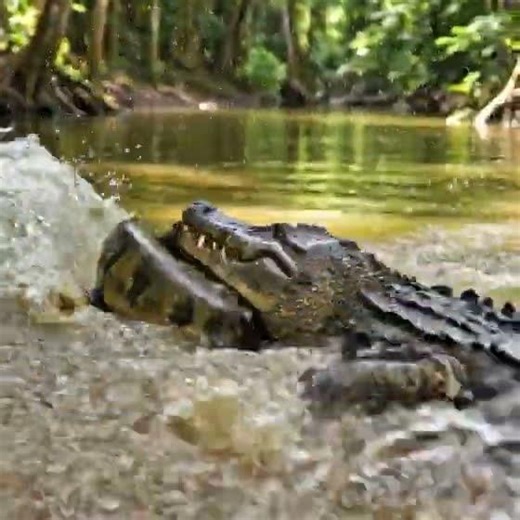 Battle between Anaconda and a crocodile
