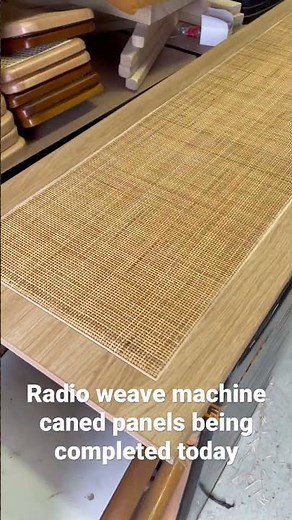 Radio weave rattan mesh panels caned at the Cane and Wood Emporium