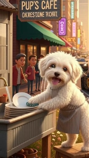 The puppy have no money to buy medicine and food, so the rich man makes fun of him #animals