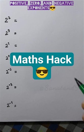 Math hack exponents simplified #maths