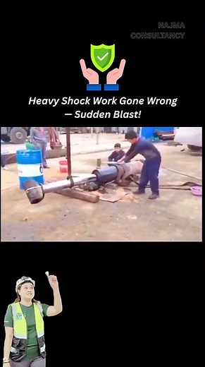 Heavy Shock Work Gone Wrong — Sudden Blast! #safetyawareness #itsallaboutyou #learnwithnajma