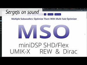MSO for 2 subwoofer integration on miniDSP SHD, Flex or DDRC-24