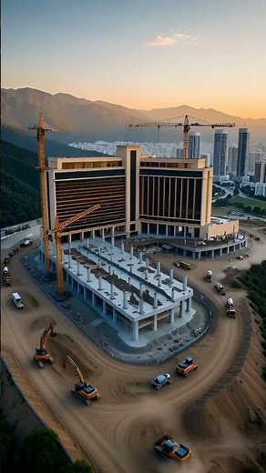 stunning Hotel construction Time-lapse #creative #architecture