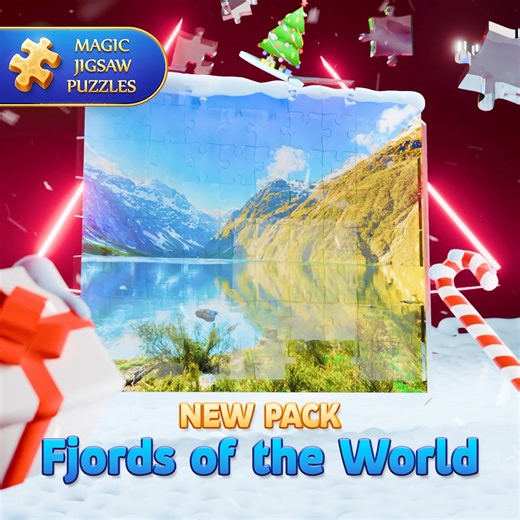 5.6K views · 76 reactions | There are unique natural formations. Hidden in darkness. Clad in ice armor. Warmed by a bed of pine. They are giants that will tell you the secrets of many battles and intrigues. And soothe your soul with the silence of their abode. These are the Fjords of the World! https://ximadpzl.onelink.me/BkON/o2h2yagx #MJP_NewPack #Puzzle #Jigsawpuzzle #puzzles #puzzle #jigsawpuzzles #magicjigsawpuzzles | Magic Jigsaw Puzzles | Facebook