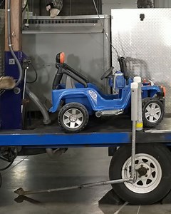 Here's what to do if a power line falls on your car while you're in it. Stay inside and wait for help. Only exit the vehicle if you must get out because of imminent danger like a fire and follow these steps: 1. Do not step out of the vehicle, and do not touch the vehicle and the ground at the same time 2. Jump clear of the vehicle, landing with feet together 3. Shuffle away with small steps, keeping feet close together and on the ground 4. Continue shuffling to a safe distance away Stay safe ➡️ 