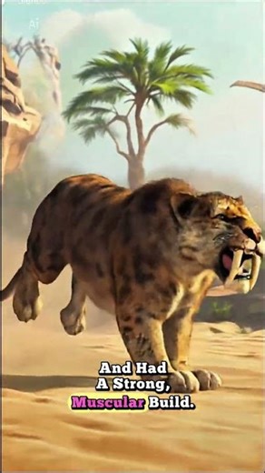 Sabertooth Tiger: Nature’s Ancient Hunter #sabertooth #youtubeshort #prehistoric