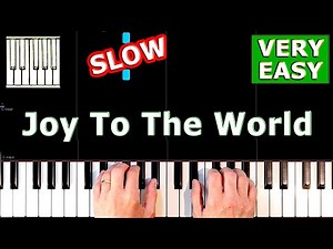 Joy To The World - Very Easy Piano Tutorial SLOW