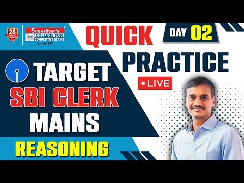 TARGET SBI CLERK MAINS 2024 | REASONING QUESTIONS (DAY 03) | QUICK PRACTICE | DAILY MOCK TEST