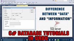 P(10) C# Database Tutorials In Urdu - Difference Between Data And Information - video Dailymotion