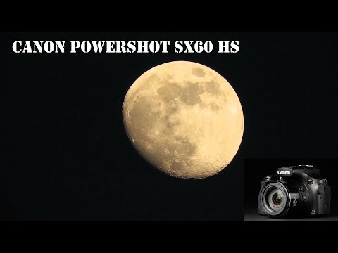 Canon PowerShot SX60 HS Full Zoom Moon Test - Manual Settings