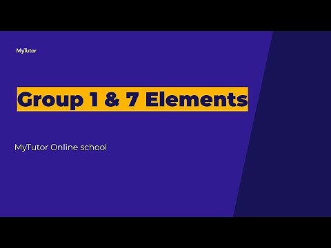 Group 1 and 7 elements - live group tutorial - GCSE Chemistry