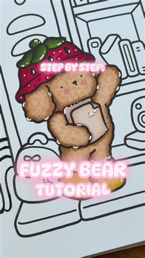Fuzzy Bear Character Coloring Tutorial