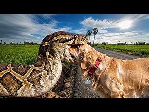 BRAVE RESCUE TEAM Saves Water Buffalo From GIANT PYTHON Coils In Intense Rice Paddy Survival Story!