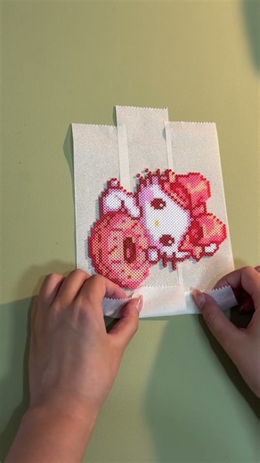 🍩 Hello Kitty Holding Donut | Cute Perler Bead DIY & Pixel Art ✨