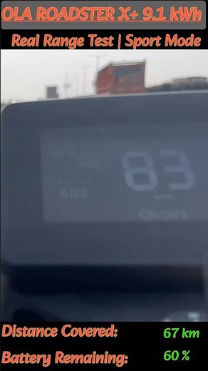 OLA ROADSTER X+ 9.1 kWh | Real Range Test ⚡️| Sport Mode | Claimed Range 501