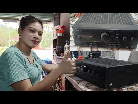 Repairing a faulty signal IC in a built-in amplifier with a CD player.