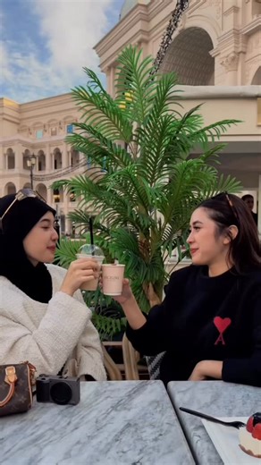 sanga syahriyani on Instagram: "Just a quick flight to Doha ✈️☕️ #travelling #girlcore"