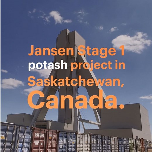 We have approved a US$5.7 billion investment in Jansen Stage 1 in Canada. The project will deliver 4.35 million tonnes of potash per year with initial production targeted for 2027. Discover more: https://bhp.co/of | BHP