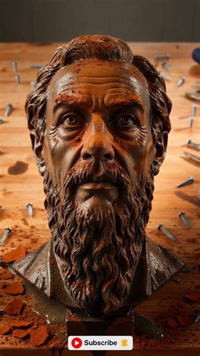 How to remove rust from statue #rust #cleaning #metal