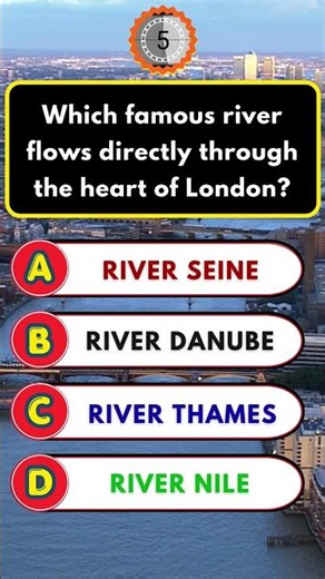 Can You Name London's Most Famous River? 🇬🇧 #shorts #geography