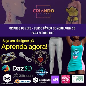Curso Básico de Modelagem 3D para iniciantes - Second Life - Projeto Criando do Zero | Hotmart