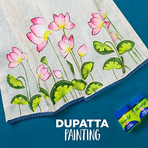 10K views · 131 reactions | Dupatta Painting | Fabric Painting Ideas...