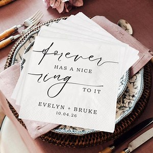 Personalized Engagement Napkins, We're Engaged, Table Decorations - Etsy