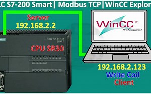 PLC S7-200 Smart Modbus TCP Server WinCC Explorer Modbus TCP Client