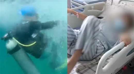 女子潜水前未检查设备，呼吸机没电沉入海底，被救后昏迷半个多月