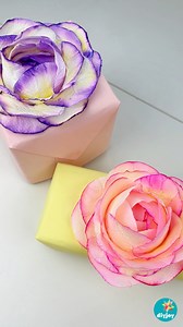 1.1M views · 29K reactions | These PAPER FLOWERS are pretty much FREE to make but look like a million bucks!  I have to say I did not expect these to turn out like this since they are made out of toilet paper 炙 try these for a cute gift wrapping idea! #crafts #DIY #papercraft #paperflower #crafty #asmrvideo #crafts #easycraft #paperroses #flowermaking #giftwrappingideas #5minutecrafts | DIY Joy | Facebook