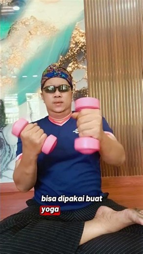 Barbel 1KG Dumble Sudah Ada Isi Dumbbell Plastik PVC Siap Pakai Home Work Out