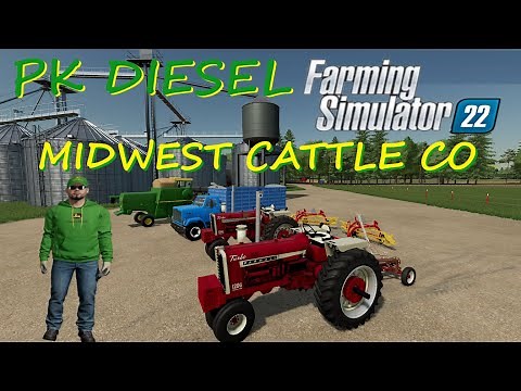 FS22 NEW CRACKED , GROUND, DRIED CORN, BEAN MEAL, JD TRACTOR MODIFY , 1206 FARMALL MIDWEST CATTLE CO