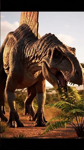 Ouranosaurus Grazing: Sail-Backed Dinosaur in Action