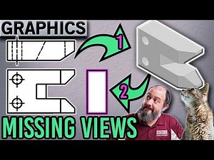 MISSING VIEWS in Engineering Graphics - Draw in 2D by THINKING in 3D