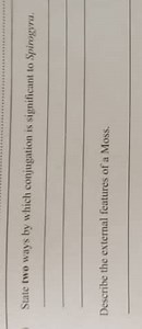 State two ways by which conjugation is significant to Spirogyra... | Filo