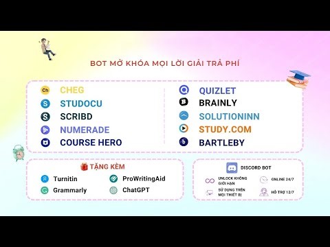 Bot Discord Mở Khóa Chegg và các link học thuật tự động 24/24