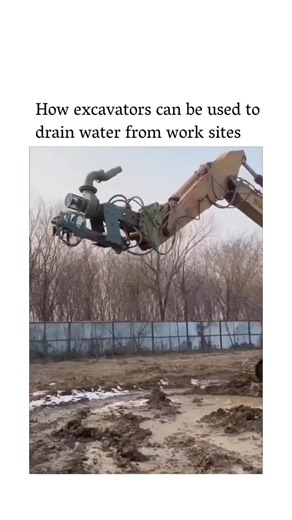 spectr.iq on Instagram: "The post features a video of an excavator fitted with a hydraulic dewatering pump attachment actively displacing muddy water from a flooded Chinese construction site, illustrating a standard engineering method for site preparation. Replies predominantly mock the effort as futile, claiming the pumped water simply returns to the same area, though the technique effectively relocates slurry to drier zones for temporary drainage, as per equipment guides from manufacturers lik