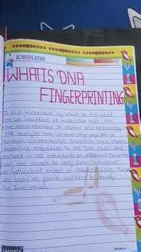 Biology project ( DNA Fingerprinting)