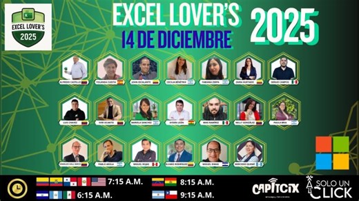 Excel Lover s 2025 | Ponencias del 14/12/2025 | Creativity Spark IT Consulting