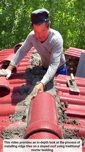 Securing Ridge Tiles on a Sloped Roof