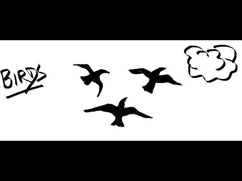 Easy Kids Drawing Lessons : How to Draw Flying Birds