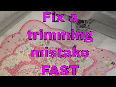 Kreative Kiwi ITH Applique: Oh no! I trimmed too close! Can i fix it?