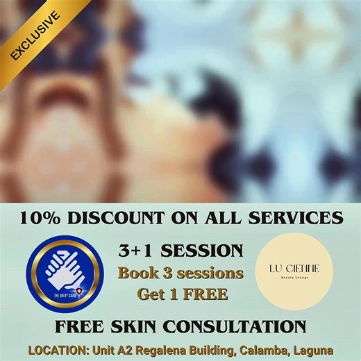 EXCLUSIVE Discounts on ALL treatments at Lu Cienne Beauty Lounge - Calamba, Laguna! A place where beauty isn’t just seen, it’s felt. #theunitycardplus #beautylounge #Laguna #Philippines #ExclusiveDiscounts | The UNITY CARD PLUS