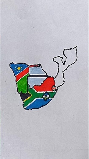 Draw Flag Map of Mozambique 🇲🇿 #mozambique