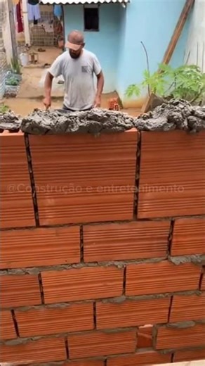 Neighbor's window open to the backyard 😂🫣 #construction #building #bricklayer #funny
